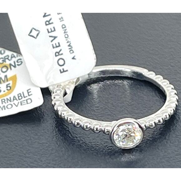 De Beers Forevermark Natural Diamond 18K Solid Gold Ring (1/4 ct) SZ 6.5 Luxury - Picture 8 of 16